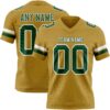 Custom Old Gold Green-White Authentic Football Jersey
