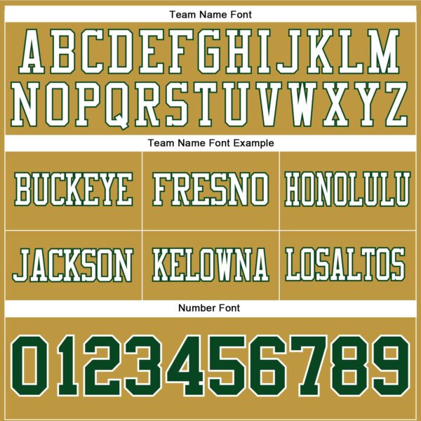 Custom Old Gold Green-White Authentic Football Jersey