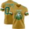 OldGold0170-1 Custom Old Gold Kelly Green-White Authentic Football Jersey