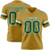 OldGold0170 Custom Old Gold Kelly Green-White Authentic Football Jersey