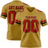 OldGold0171 Custom Old Gold Red-Black Authentic Football Jersey
