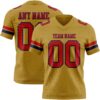 Custom Old Gold Red-Navy Authentic Football Jersey