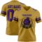 OldGold0173-1 Custom Old Gold Purple-Black Authentic Football Jersey