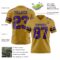 OldGold0173-2 Custom Old Gold Purple-Black Authentic Football Jersey