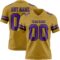 OldGold0173 Custom Old Gold Purple-Black Authentic Football Jersey