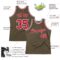 Custom Olive Red-White Authentic Throwback Salute To Service Basketball Jersey