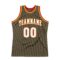Custom Olive White-Red Authentic Throwback Salute To Service Basketball Jersey
