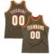 Custom Olive White-Red Authentic Throwback Salute To Service Basketball Jersey