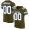 Olive0072_67a79897-08fd-448f-8335-54012c25bd45 Custom Olive White-Light Blue Mesh Authentic Salute To Service Football Jersey