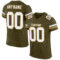 Olive0073_63a67d8e-46a9-4dfe-a72d-453071064130 Custom Olive White-Old Gold Mesh Authentic Salute To Service Football Jersey