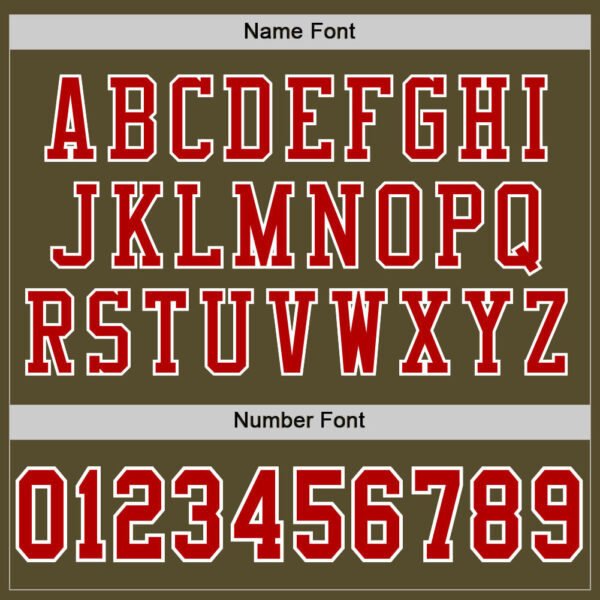 Olive0075-3_cf53b36c-661c-4e2a-90d1-6565e0abc0c1 Custom Olive Red-White Mesh Authentic Salute To Service Football Jersey