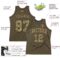 Custom Olive Camo-Old Gold Authentic Throwback Salute To Service  Basketball Jersey