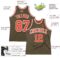 Custom Olive Orange-White Authentic Throwback Salute To Service  Basketball Jersey