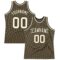 Custom Olive Cream-Black Authentic Throwback Salute To Service Basketball Jersey