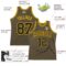 Custom Olive Black-Gold Authentic Throwback Salute To Service Basketball Jersey