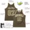 Custom Olive Camo-Cream Authentic Throwback Salute To Service Basketball Jersey