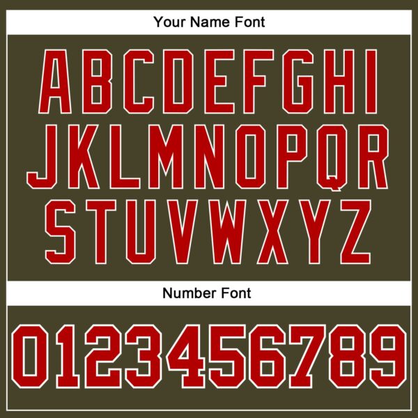 Custom Olive Red-White Authentic Throwback Salute To Service Basketball Jersey