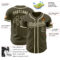 Custom Olive Olive-Cream Authentic Salute To Service Baseball Jersey