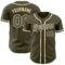 Custom Olive Olive-Cream Authentic Salute To Service Baseball Jersey