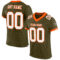 Olive0205_ec6f3674-4085-4e9c-b345-27bca532a8a9 Custom Olive White-Orange Mesh Authentic Salute To Service Football Jersey