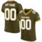 Custom Olive White-Old Gold Mesh Authentic Salute To Service Football Jersey