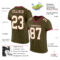 Olive0211-1_678c0b6a-b144-40ff-8421-f976210454ea Custom Olive Cream-Burgundy Mesh Authentic Salute To Service Football Jersey