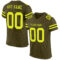 Olive0214_3396cfcd-7159-4fd5-a82e-4f33945fb9c3 Custom Olive Neon Yellow-Black Mesh Authentic Salute To Service Football Jersey