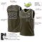 Custom Olive Black-White Authentic Throwback Salute To Service Basketball Jersey