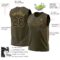Custom Olive Black-Old Gold Authentic Throwback Salute To Service Basketball Jersey