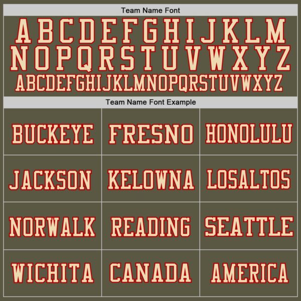 Custom Olive Cream-Red Mesh Authentic Salute To Service Football Jersey