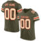 Olive0355 Custom Olive Cream-Red Mesh Authentic Salute To Service Football Jersey