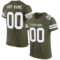 Olive0356 Custom Olive White Mesh Authentic Salute To Service Football Jersey