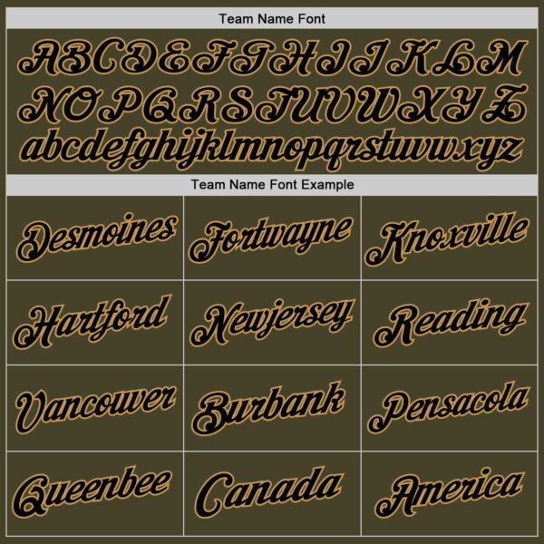 Custom Olive Black-Old Gold Authentic Throwback Salute To Service Basketball Jersey