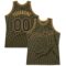 Custom Olive Black-Old Gold Authentic Throwback Salute To Service Basketball Jersey
