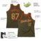 Custom Olive Camo Orange-Black Authentic Throwback Salute To Service Basketball Jersey