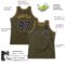 Custom Olive Navy-Old Gold Authentic Throwback Salute To Service Basketball Jersey