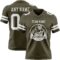 Olive0380-1 Custom Olive White Authentic Salute To Service Football Jersey