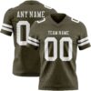 Olive0380 Custom Olive White Authentic Salute To Service Football Jersey