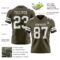 Olive0380-2 Custom Olive White Authentic Salute To Service Football Jersey