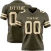 Custom Olive Cream Authentic Salute To Service Football Jersey