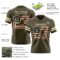 Olive0382-2 Custom Olive Vintage USA Flag-Cream Authentic Salute To Service Football Jersey