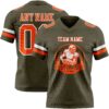 Custom Olive Orange-White Authentic Salute To Service Football Jersey