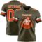 Olive0384-1 Custom Olive Orange-White Authentic Salute To Service Football Jersey