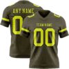 Olive0387 Custom Olive Neon Yellow-Black Authentic Salute To Service Football Jersey