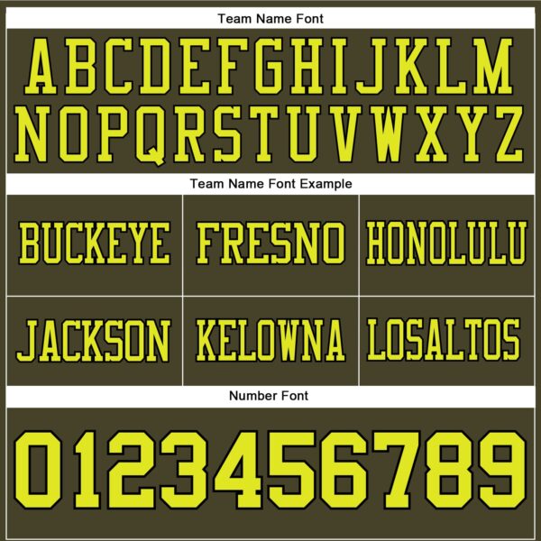 Custom Olive Neon Yellow-Black Authentic Salute To Service Football Jersey