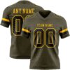 Custom Olive Black-Gold Authentic Salute To Service Football Jersey