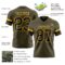 Olive0388-2 Custom Olive Black-Gold Authentic Salute To Service Football Jersey