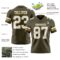 Olive0389-2 Custom Olive White-Old Gold Authentic Salute To Service Football Jersey