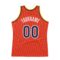 Custom Orange Navy-Gold Authentic Throwback Basketball Jersey