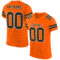Orange0131 Custom Orange Black-Old Gold Mesh Authentic Football Jersey